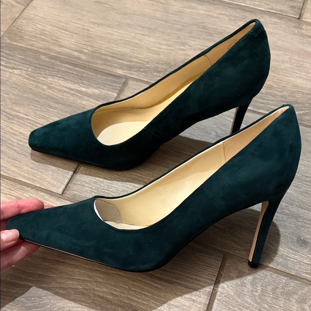 Nine West Oraye Dark Green Stiletto Pumps Sz 10 M - Picture 9 of 14
